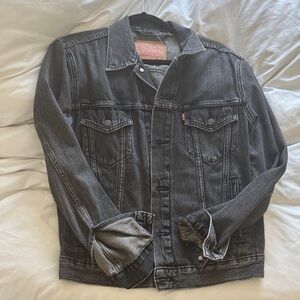 Levi's Black Washed Denim Jacket - Men's